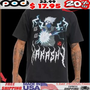Naruto Shippuden Kakashi Lightning Boxy T Shirt