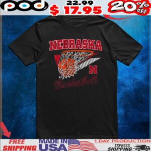 Nebraska Basketball Retro Swish T Shirt