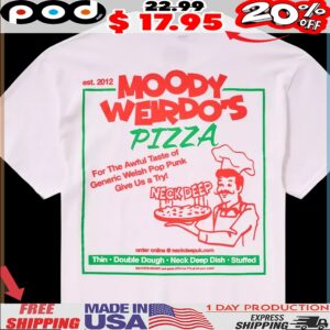 Neck Deep Moody Weirdo Pizza Two-Sided T Shirt