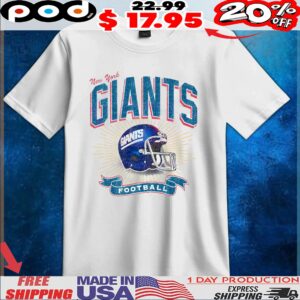 New York Giants Historic Prime Football Helmet Vintage T Shirt