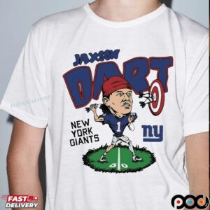 New York Giants Jaxson Dart Player Caricature T Shirt