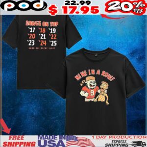 Nine In A Are Row Georgia Bulldogs Dawgs On Top Good Ole Rocky Flop 2 Sides T Shirt