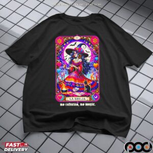 No Cafecito No Magic Bruja Card Halloween Holiday T Shirt