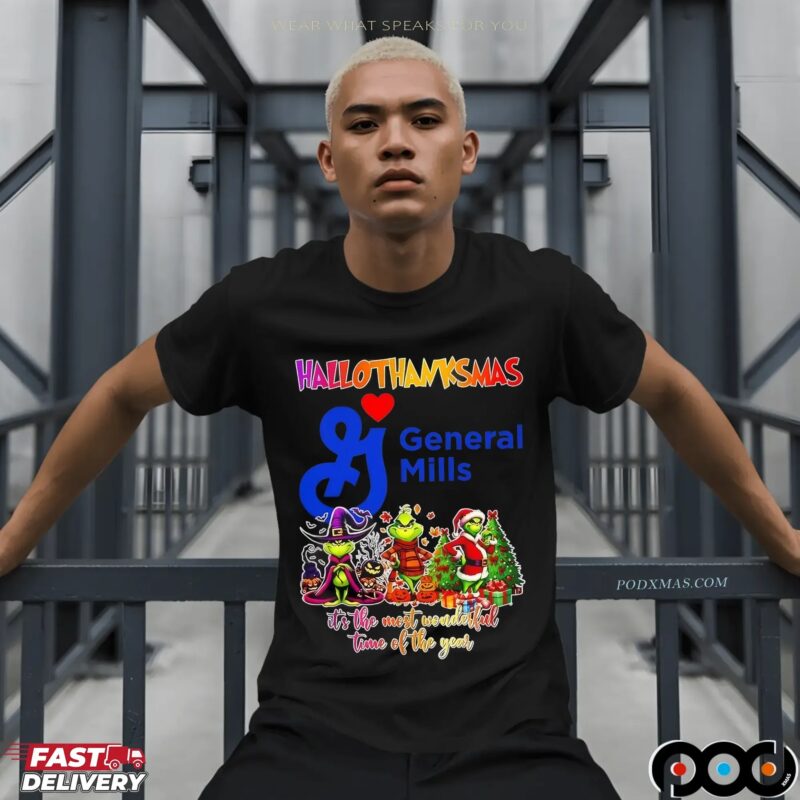 Hallothanksmas General Mills X Grinch It's The Most Wonderful Time Of The Year Christmas T Shirt