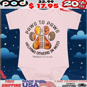 Paws To Paws Helping Others In Need T Shirt