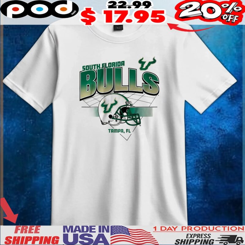 Usf Football Helmet Grid T Shirt