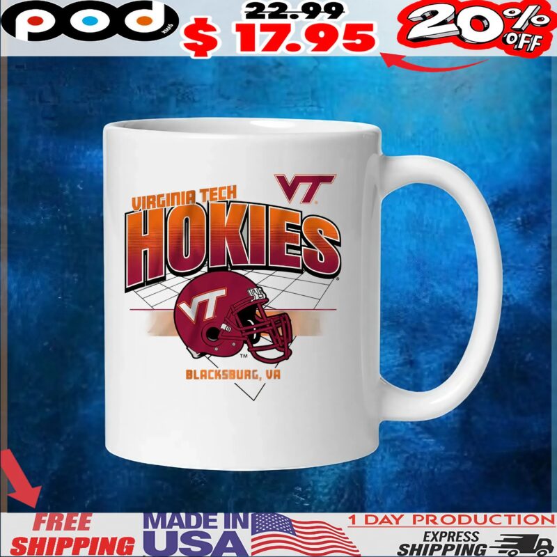 Virginia Tech Hokies Football Helmet Grid T Shirt