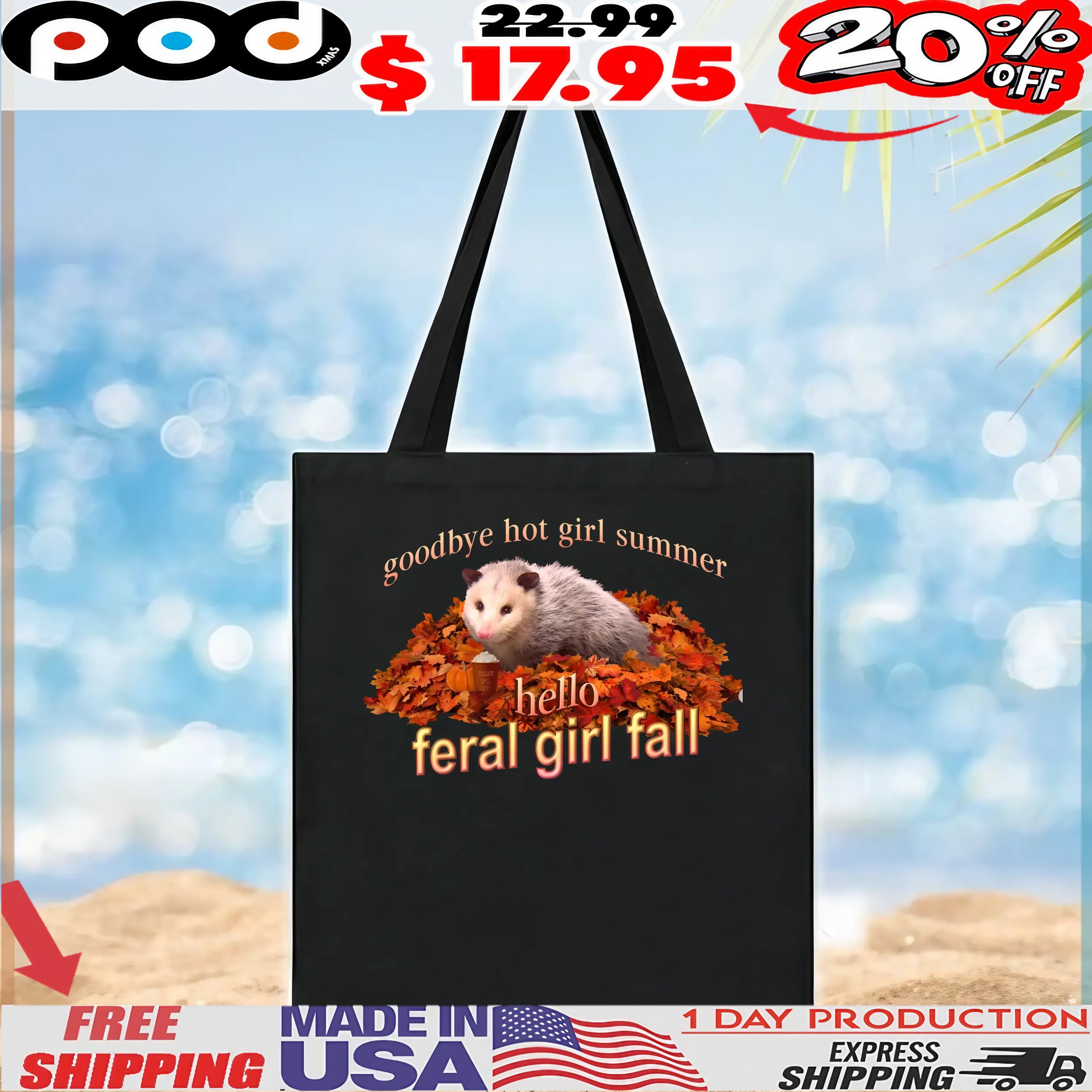Possum Goodbye Hot Girl Summer Hello Feral Girl Fall Memes T Shirt Possum Goodbye Hot Girl Summer Hello Feral Girl Fall Memes T Shirt