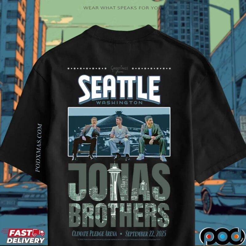 Jonas Brothers Seattle Washington Greetings From Your Hometown September 2025 T Shirt