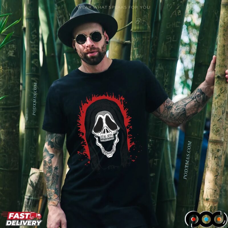 Ghost Face Skele-face Horror Halloween T Shirt