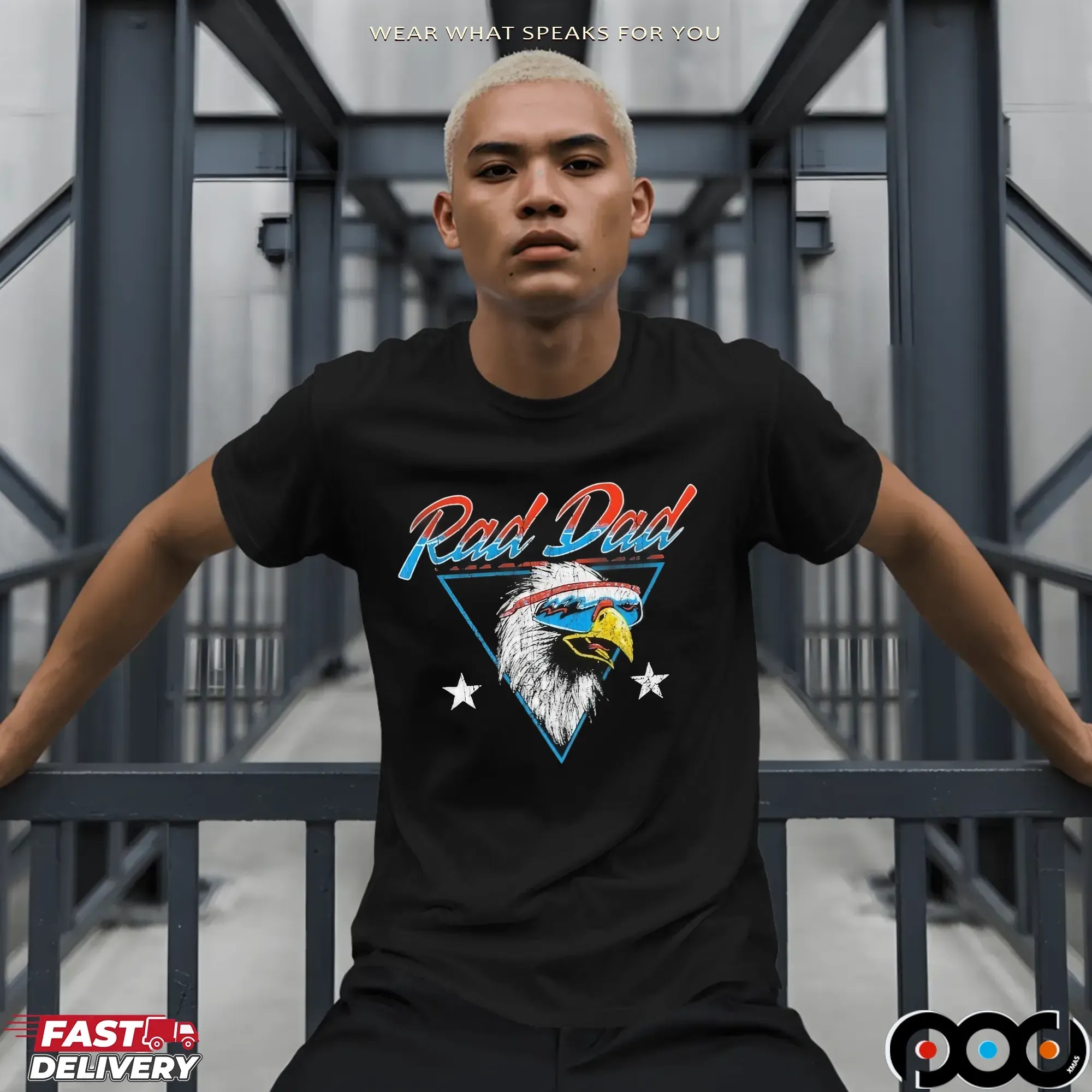 Rad Dad Eagle Vintage T Shirt