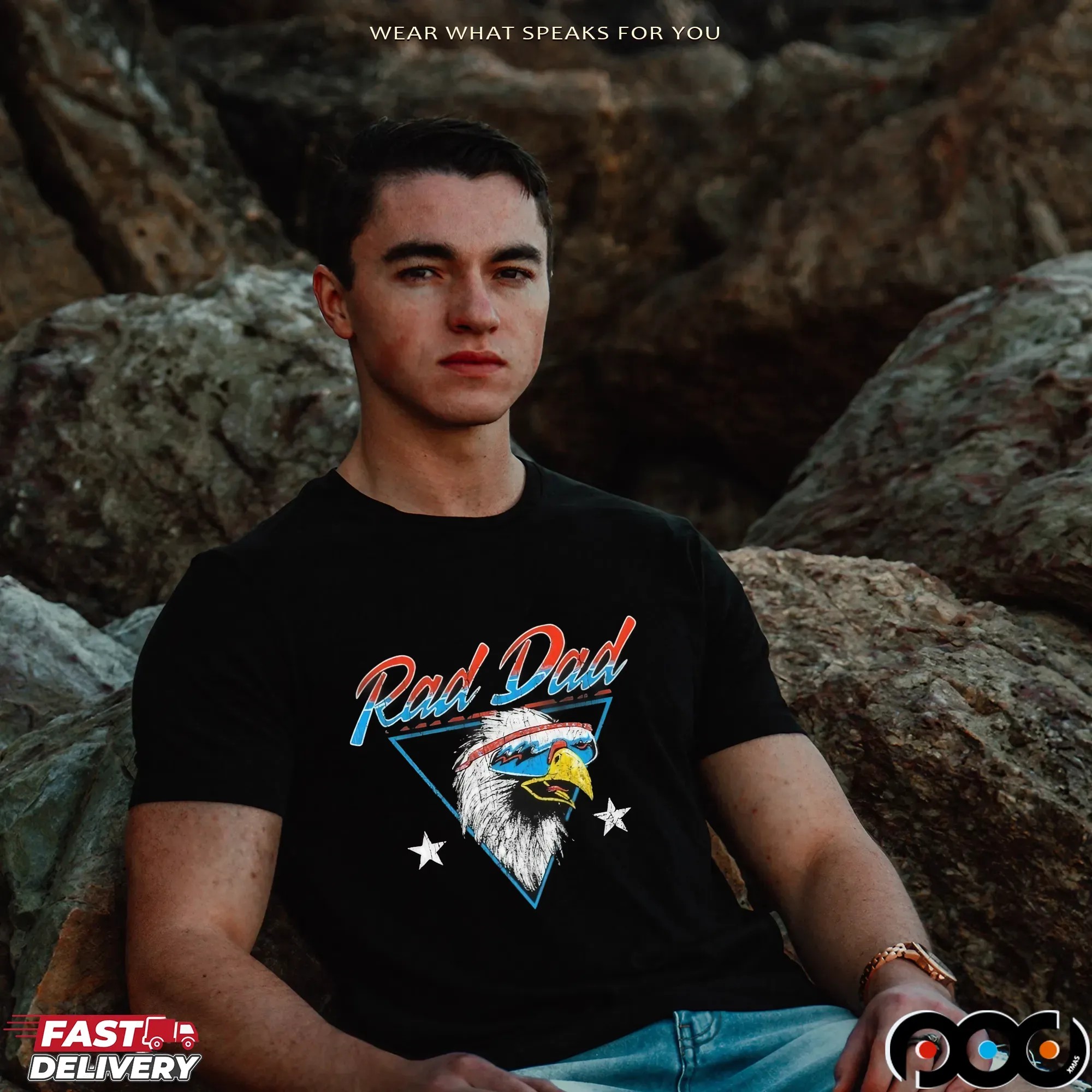 Rad Dad Eagle Vintage T Shirt