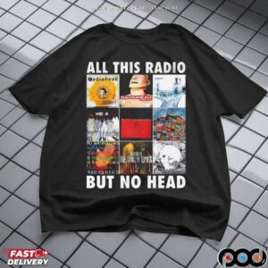 Radiohead All This Radio But No Head Collage T Shirt