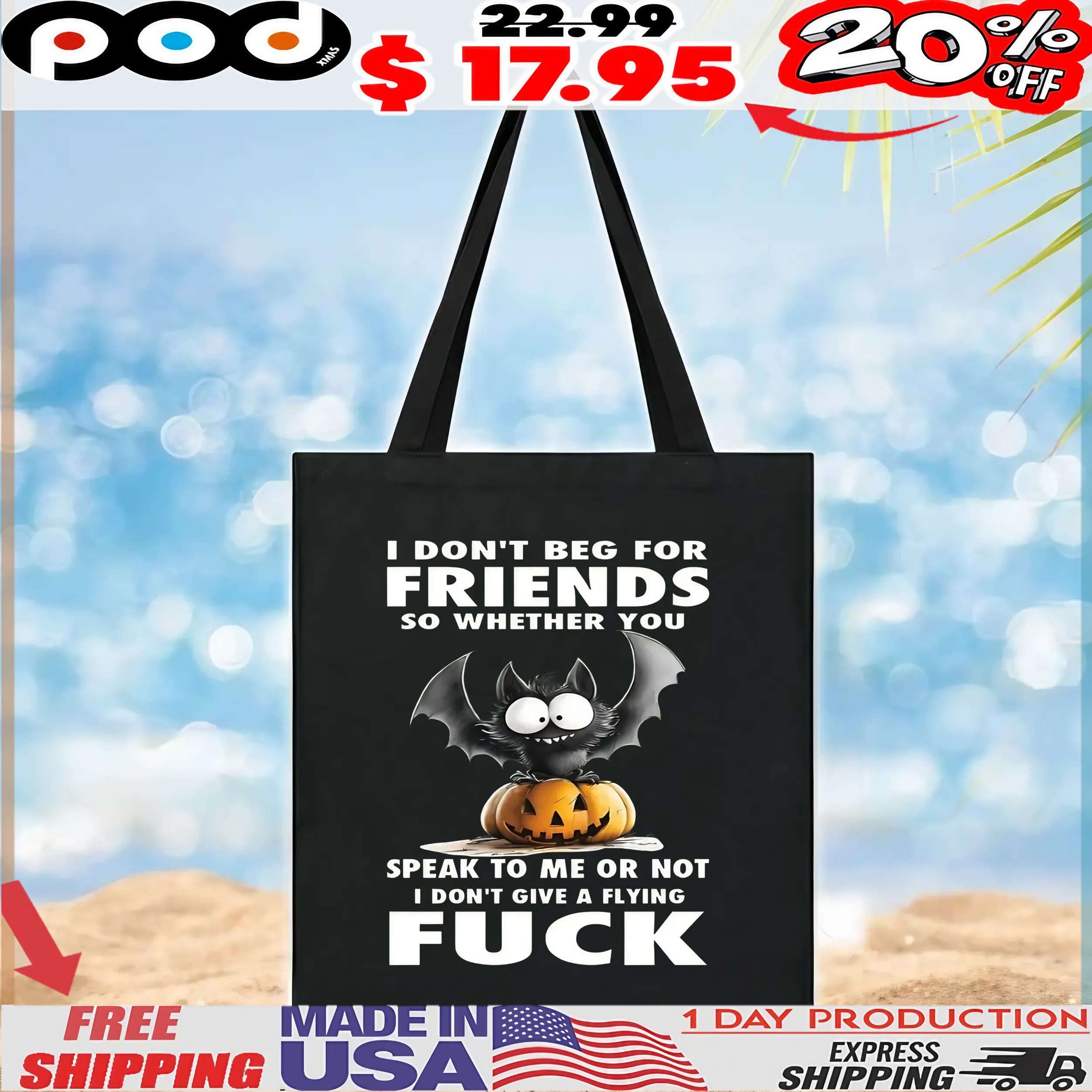 Raven I Don't Beg For Friends So Whether You Speak To Me Or Not I Don't Give A Flying Fuck Halloween T Shirt