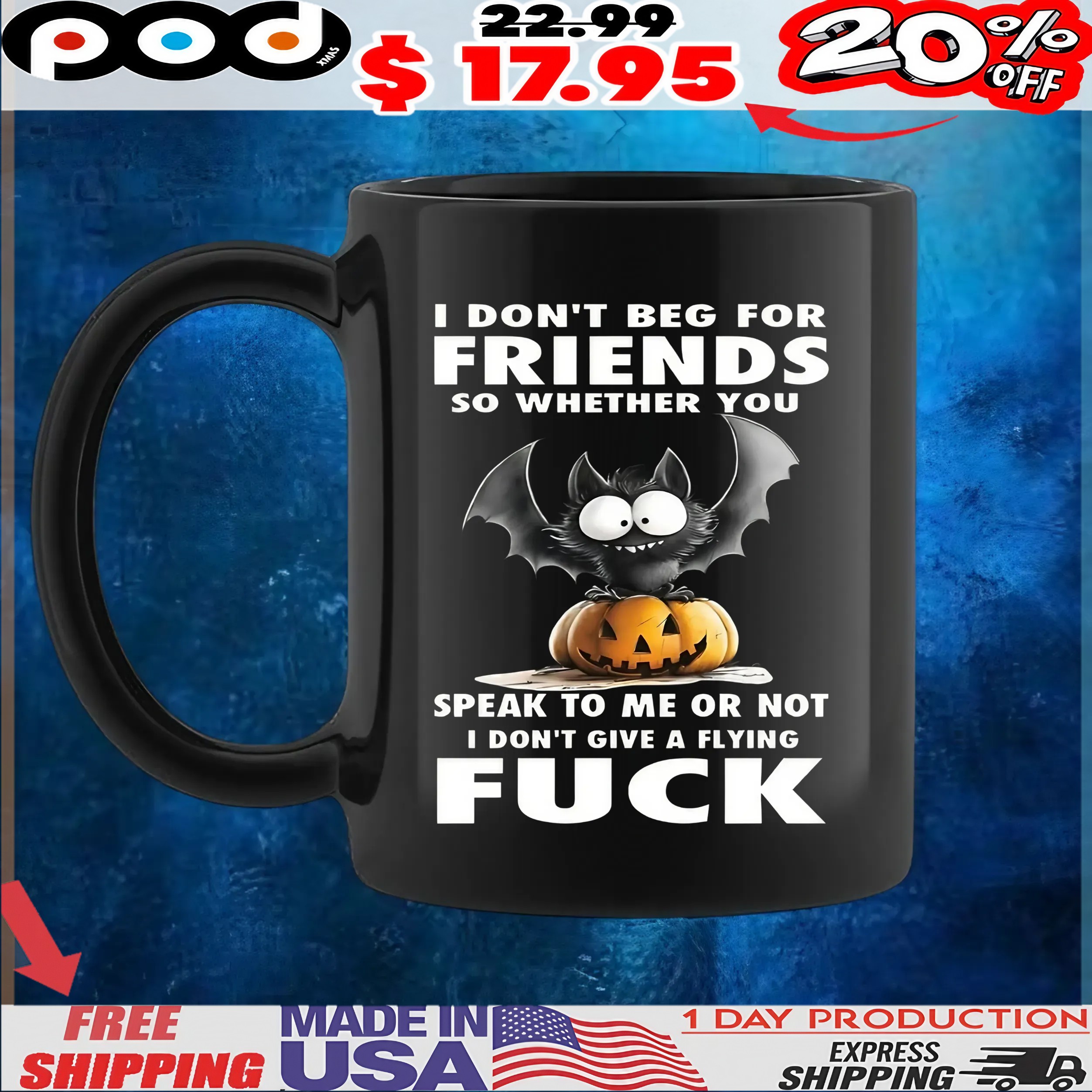 Raven I Don't Beg For Friends So Whether You Speak To Me Or Not I Don't Give A Flying Fuck Halloween T Shirt