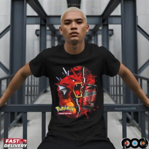 Red Gyarados Pokémon Mountain Dew Retro Code Red Soda and Trading Card Game Mashup T Shirt