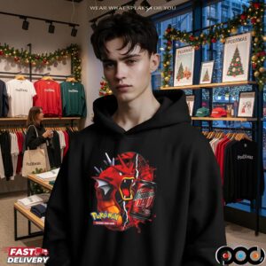 Red Gyarados Pokémon Mountain Dew Retro Code Red Soda and Trading Card Game Mashup T Shirt