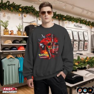 Red Gyarados Pokémon Mountain Dew Retro Code Red Soda and Trading Card Game Mashup T Shirt