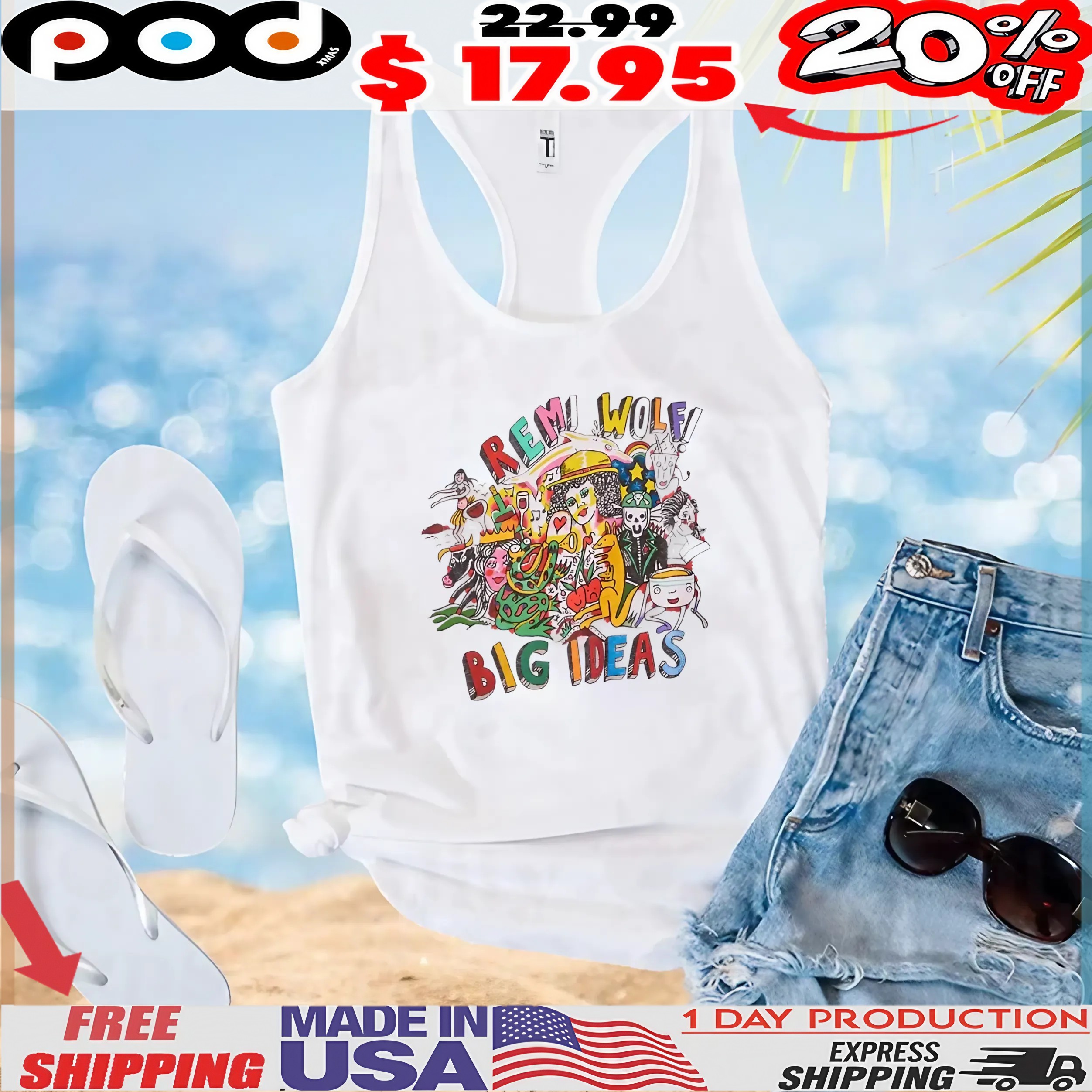 Remi Wolf Big Ideas Pop Art T Shirt Remi Wolf Big Ideas Pop Art T Shirt