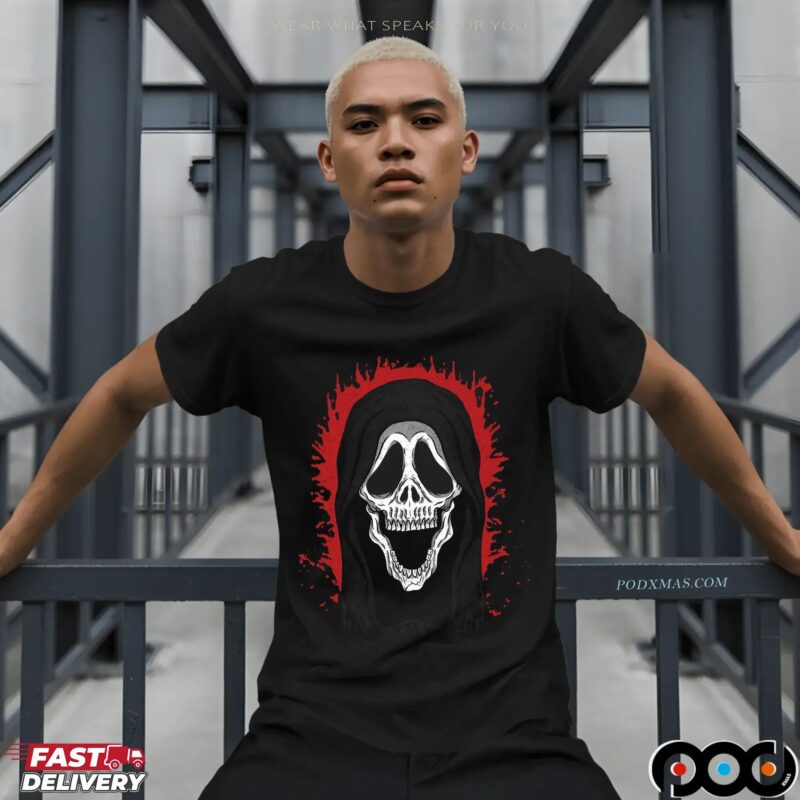 Ghost Face Skele-face Horror Halloween T Shirt