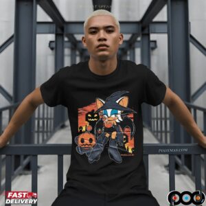 Rouge the Bat Halloween Sonic Witch Pumpkins and Spooky Night Halloween Costume Graphic T Shirt