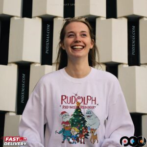 Rudolph the Red-Nosed Reindeer Christmas with Santa, Hermey, Yukon, Clarice and Bumble T Shirt