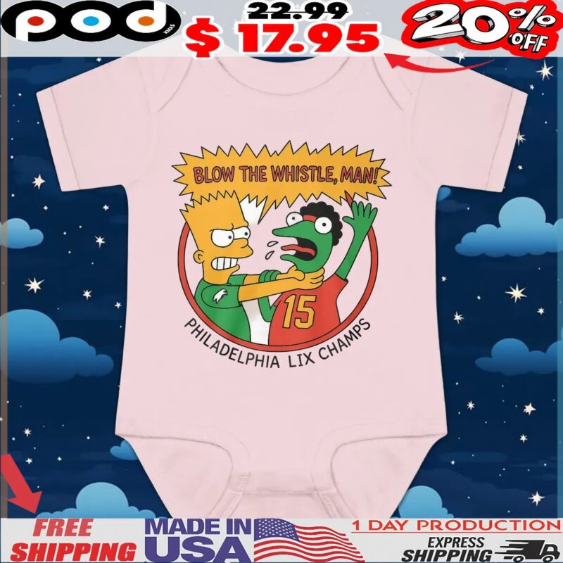 Bart Simpson The Simpsons And Kermit The Frog The Muppets Blow The Whistle, Man Philadelphia Lix Champs T Shirt