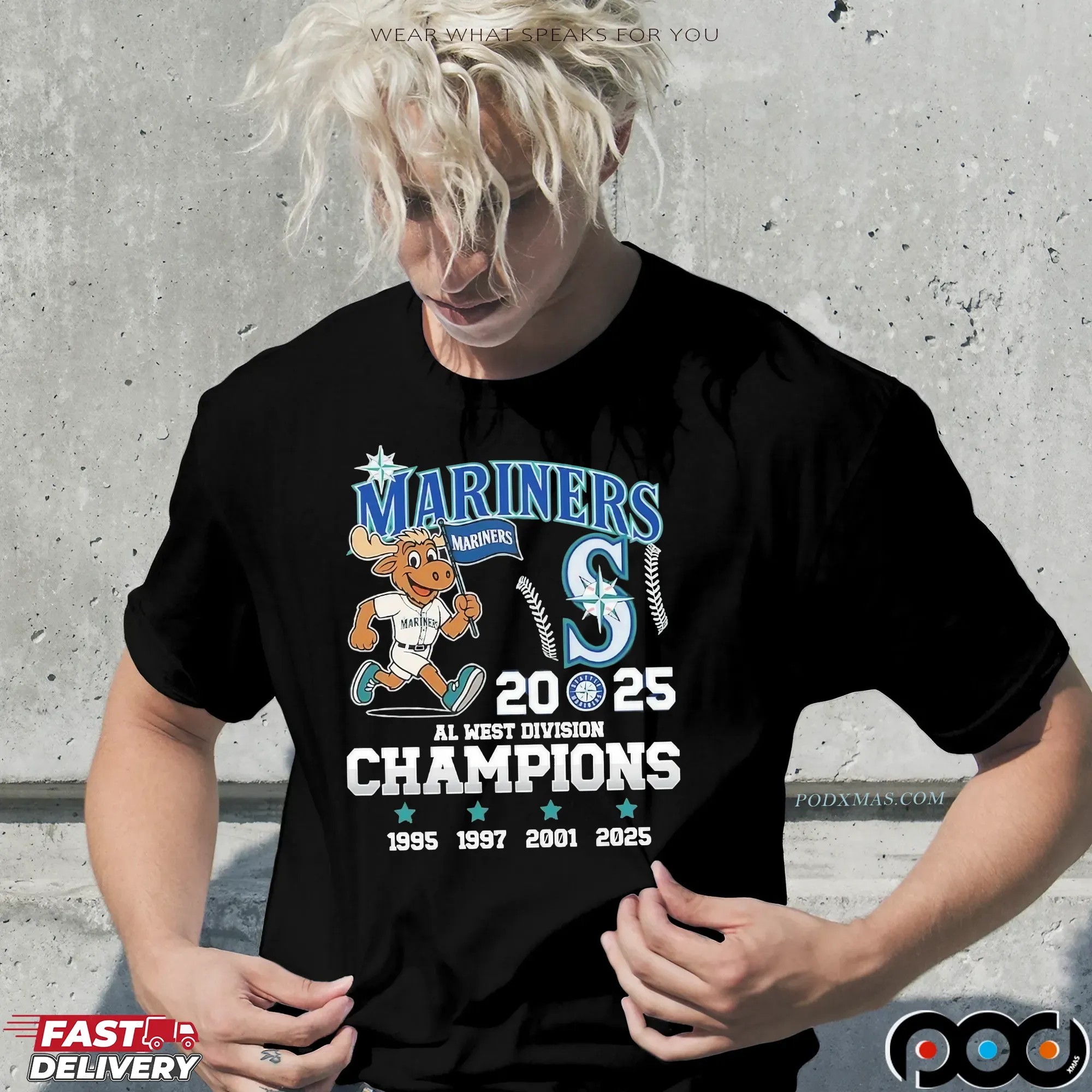 Seattle Mariners AL West Division Champions 2025 1995 1997 2001 T Shirt