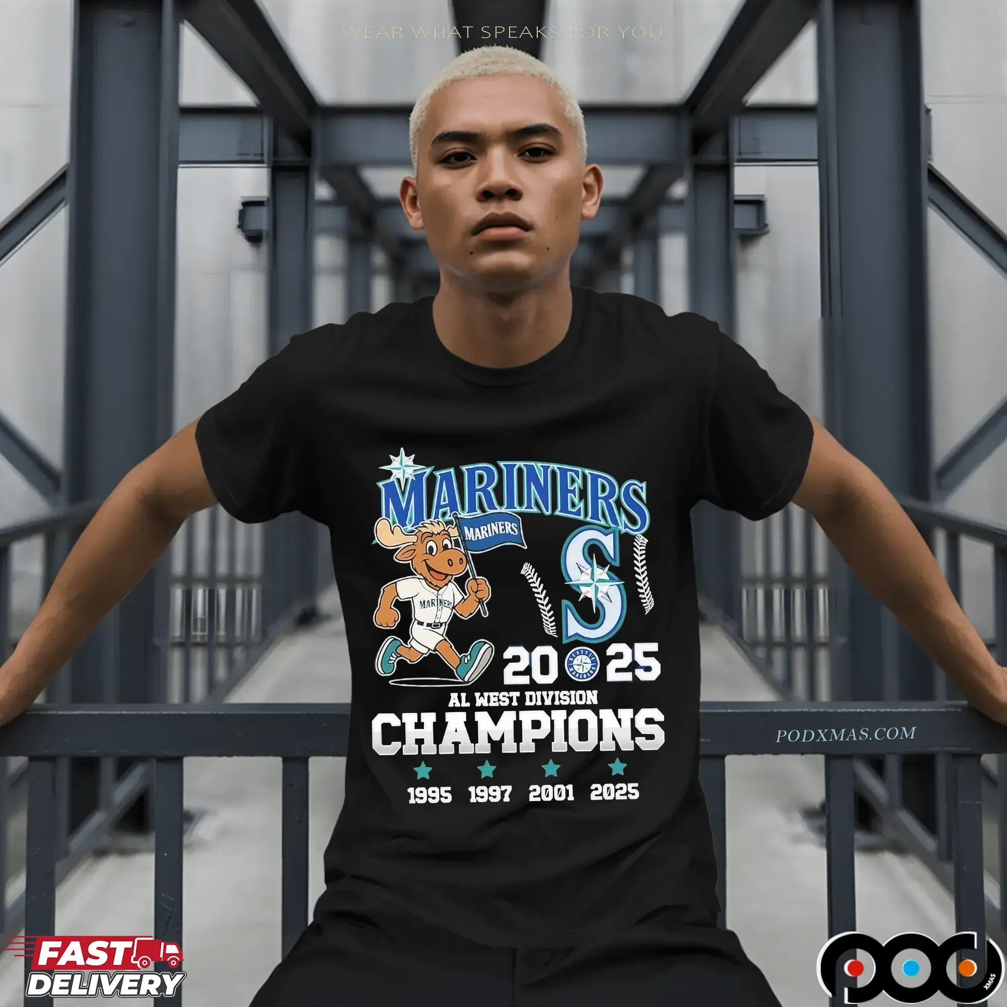 Seattle Mariners AL West Division Champions 2025 1995 1997 2001 T Shirt