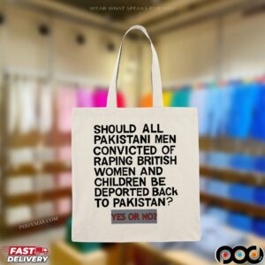 Should All Pakistani Men Convicted Of Raping British Women And Children Be Deported Back To Pakistan Yes Or No T Shirt