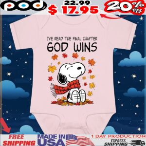 Snoopy I've Read The Final Chapter God Wins T Shirt
