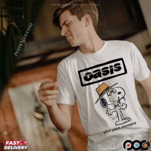 Snoopy Oasis Live Forever Vivir Para Siempre Mashup T Shirt