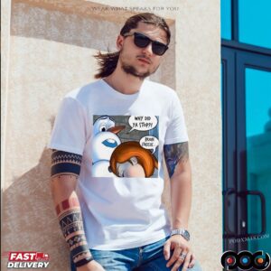 Snowman Why Did Ya Stop Brain Freeze Christmas T Shirt