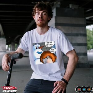 Snowman Why Did Ya Stop Brain Freeze Christmas T Shirt