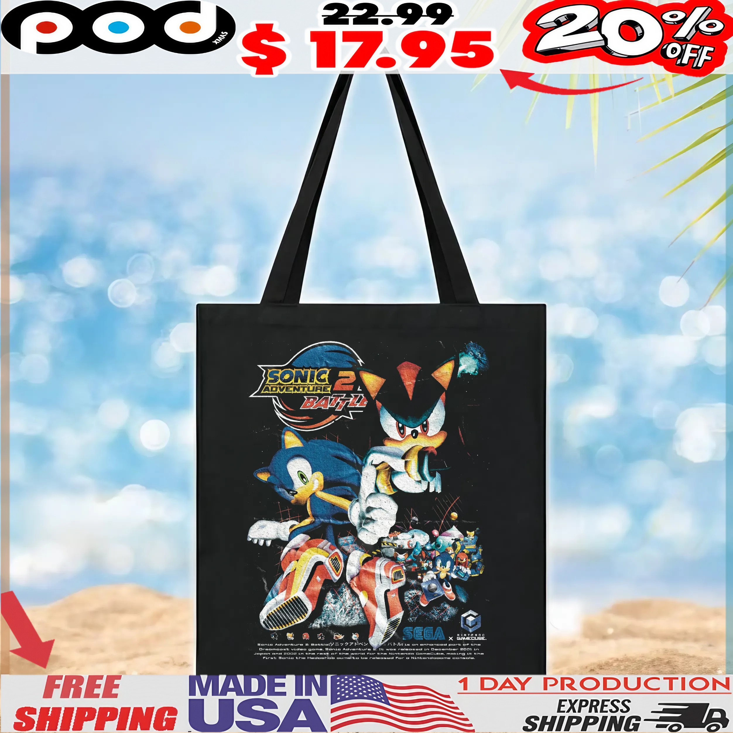 Sonic Adventure 2 Battle Sonic the Hedgehog Shadow the Hedgehog T Shirt