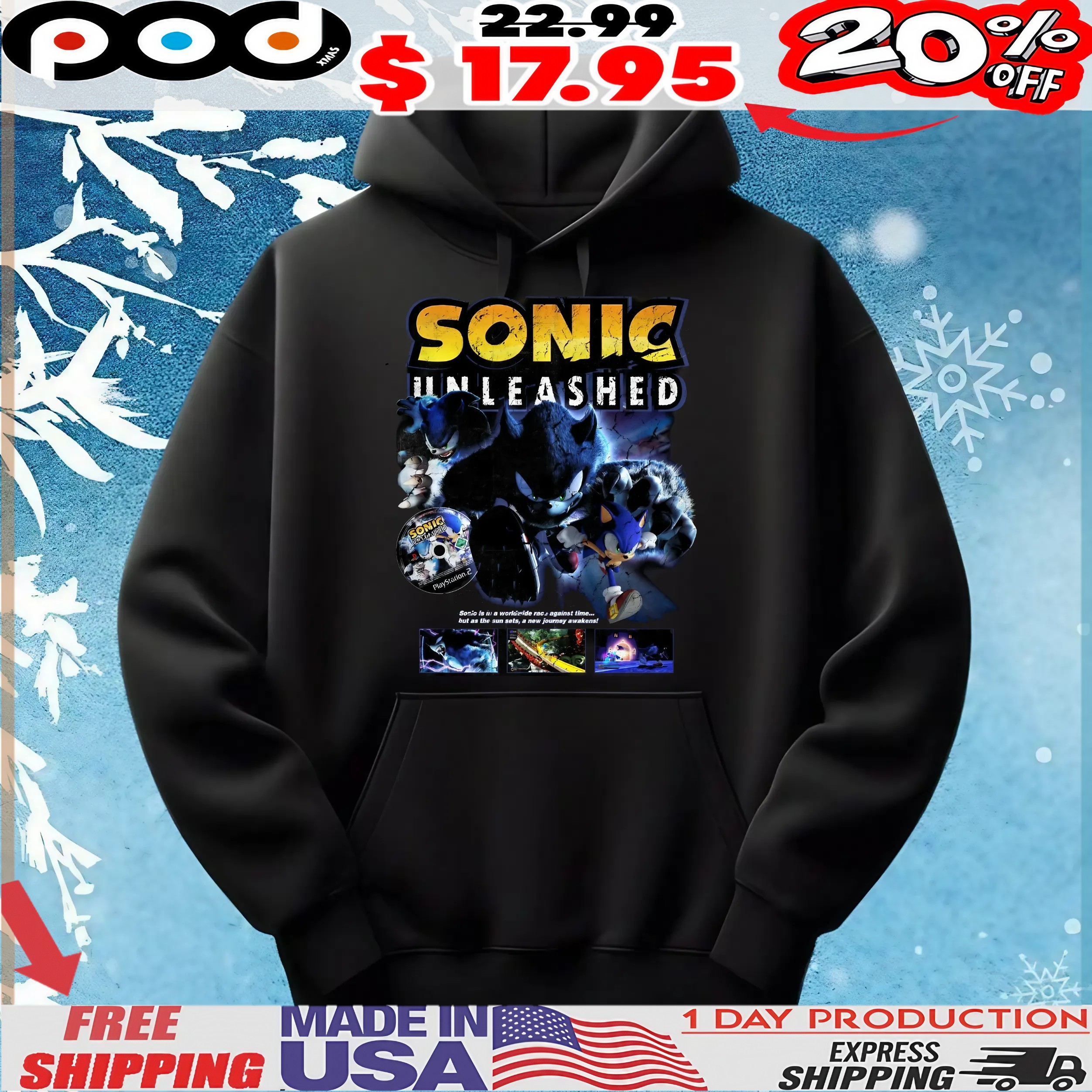 Sonic Unleashed Sonic Is A Worldwide Race Against Time But As The Sun Sets, A New Journey Awakens T Shirt