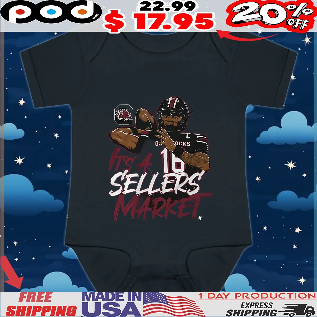 South Carolina Football It's A LaNorris Sellers Market T Shirt
