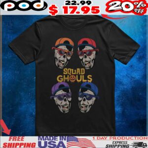 Squad Ghouls 4 Faces Halloween T Shirt
