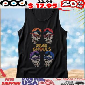 Squad Ghouls 4 Faces Halloween T Shirt