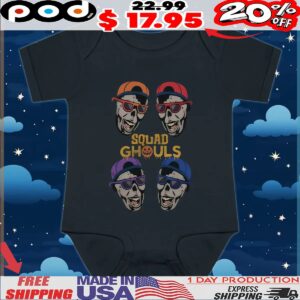 Squad Ghouls 4 Faces Halloween T Shirt