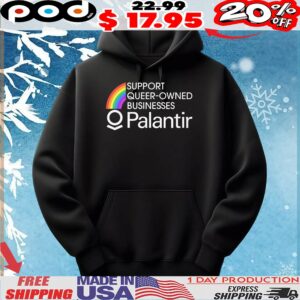 Support Queer-Owned Businesses Palantir Rainbow T Shirt