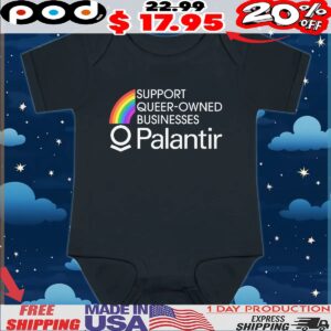 Support Queer-Owned Businesses Palantir Rainbow T Shirt