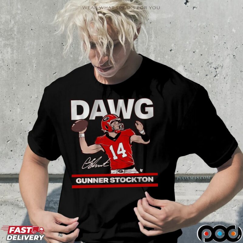 Georgia Football Gunner Stockton Is A Dawg Signature T Shirt