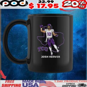 Tcu Football Josh Hoover State Star Map T Shirt