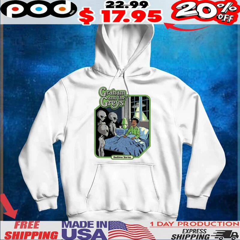 Graham And The Greys Bedtime Stories Alien Ufo Halloween Graphic T Shirt