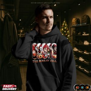 The Boys of Fall Horror Movie Characters Michael Myers, Pennywise, Chucky, Jason, Freddy Autumn Coffee Graphic Halloween T Shirt