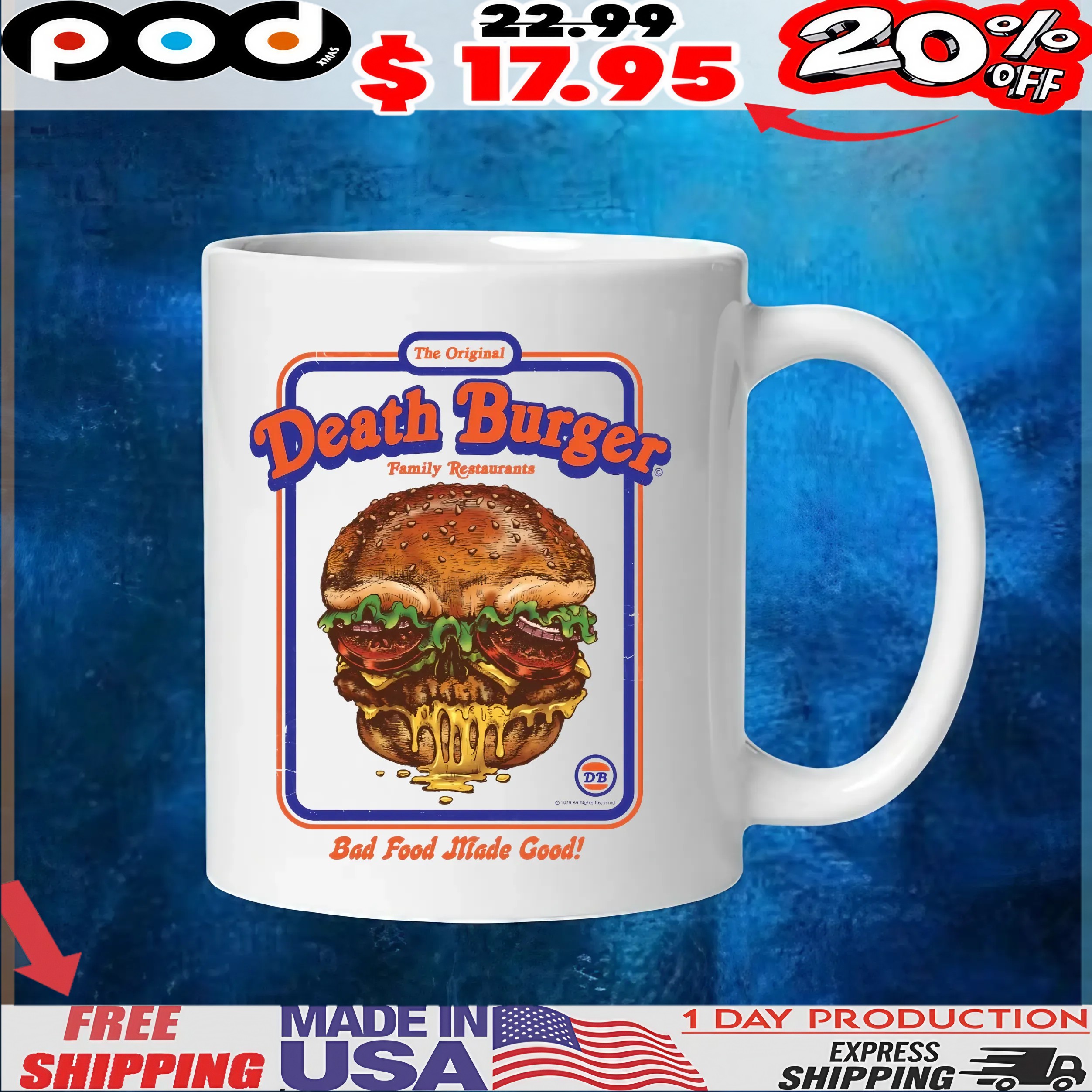 The Original Death Burger Family Restaurants Bad Food Made Good Halloween T Shirt The Original Death Burger Family Restaurants Bad Food Made Good Halloween T Shirt