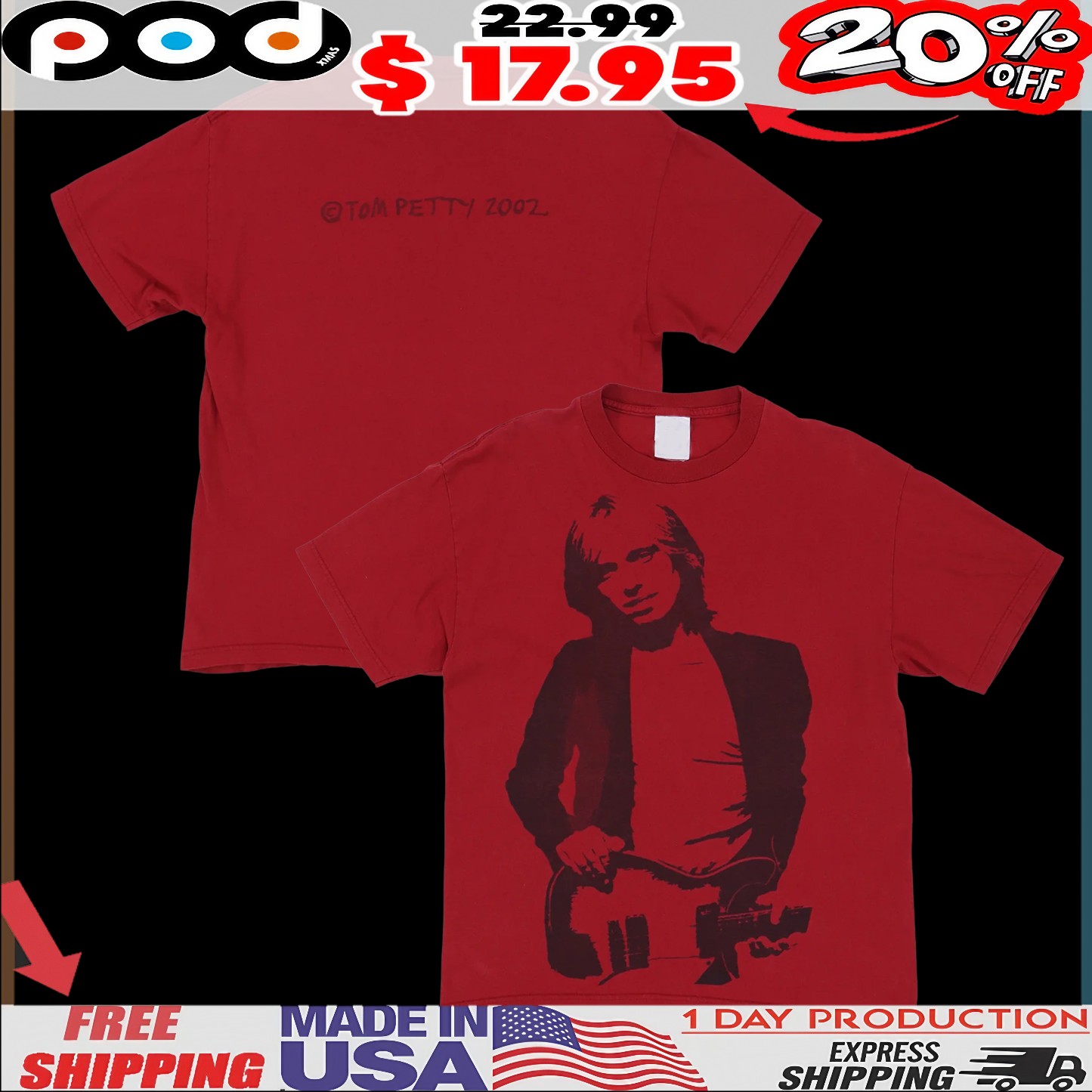 Tom Petty 2002 Vintage T Shirt Tom Petty 2002 Vintage T Shirt