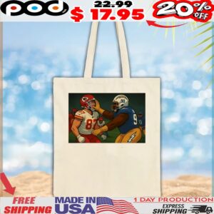 Travis Kelce Smacked By Chargers Cartoon T Shirt