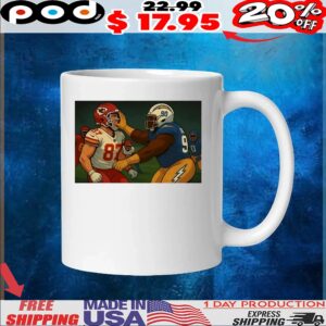 Travis Kelce Smacked By Chargers Cartoon T Shirt